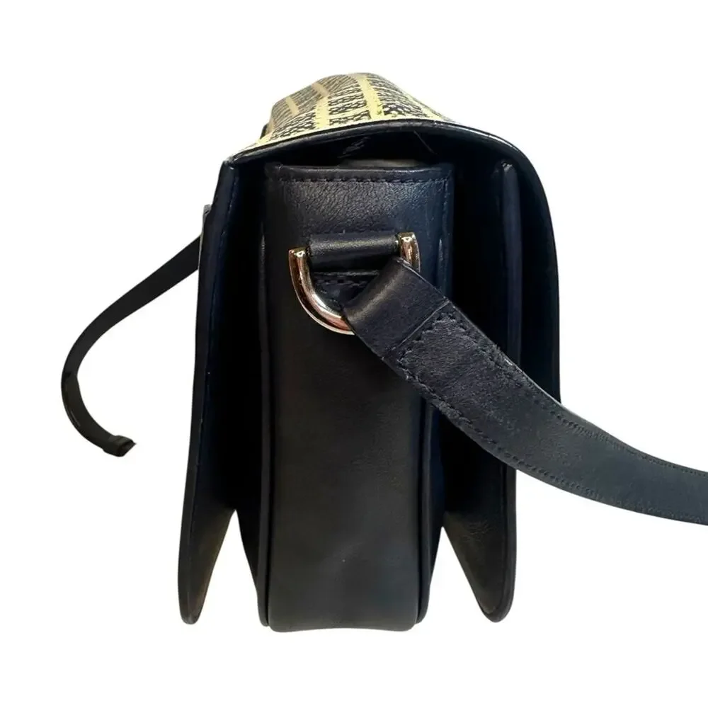 Mulberry Bayswaters Navy & Cream Leather Shoulder– Silver Hardware – COA
